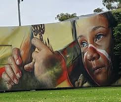 Wall Mural Art near Music Bowl in Melbourne
