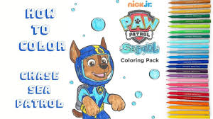Click the paw patrol skye coloring pages to view printable version or color it online (compatible with ipad and android tablets). Coloring Paw Patrol Chase Sea Patrol Coloring Page Colored Pens Markers Youtube