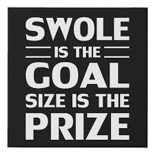 Swole Goal Size Is Prize Weight Body Gym Faux Canvas Print Zazzle Com Canvas Prints Swole Gym Poster