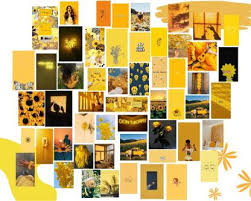 Multiple sizes available for all screen sizes. Yellow Aesthetic For Wall Collage 50 5pcs Photographic Paper Decorative Posters In India Buy Art Film Design Movie Music Nature And Educational Paintings Wallpapers At Flipkart Com
