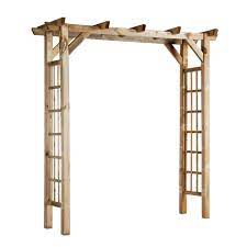 arche double droite lonicera en bois l 210 x prof 80 x h 215 cm arche jardin pergola bois pergola