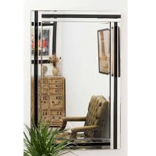 Earn rewards & discounts · buy now, pick up in store Venetian Large Silver And Black Rectangular Wall Mirror Hd365