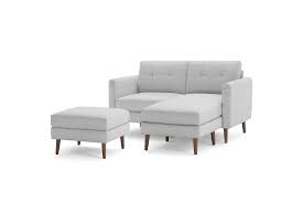 The Nomad Fabric Loveseat With Chaise With Ottoman Burrow Love Seat Loveseat Living Room Sofa Pillow Sets