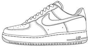 Shoe coloring pages are a fun way for kids of all ages, adults to develop creativity, concentration, fine motor skills, and color recognition. Nike Shoe Coloring Page Sneakers Drawing Air Force One Shoes Custom Nike Shoes