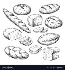 Bread Drawing Bakery Product Sketch Royalty Free Vector Aff Bakery Product Bread Drawing Ad Feather Sketch Vintage Drawing Flower Bouquet Drawing