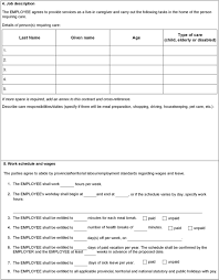 ﻿get access to our resume example information at any time of day or night. Employment Contract Template Live In Caregiver Employer Employee Contract Pdf Free Download