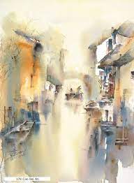 Lors du salon de l aquarelle à. The Watercolour Log Salon De L Aquarelle De Belgique The Watercolour Fair Of Belgium Watercolor Architecture Watercolor Landscape Watercolor Canvas