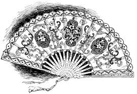 Black And White Line Art Fan Clipart Vintage Clipart Fan Ladies Hand Held Lace Fan Victorian Fan Graphic Antique Fan Digital Woman S Fan Clip Art Clip Art Vintage Vintage Images Antique Fans
