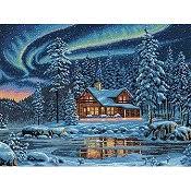 Kit contains presorted thread, 14 count white aida, needle and instructions. Dimensions Cross Stitch Kits
