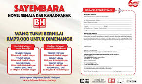 Lombanya banyak yg gratis untuk umum. Pemenang Sayembara Novel Bh Dirai