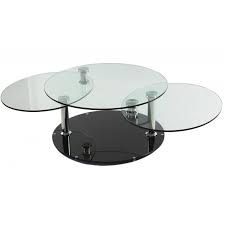 16h x 35w x 14 d color: Buy Swivel Clear Glass And Chrome Coffee Table Online Orbital Black