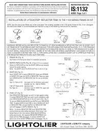 Learn how many recessed lights you recessed lighting is perfect for areas such as the kitchen, hallway, great rooms and living rooms and does tip: Lightolier Lytecaster Reflector Trim Instructions For Maintenance Reference Pdf Download Manualslib