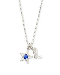 Star Boot Charm Necklace Set In Silver Kendra Scott