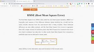 Check spelling or type a new query. Online Calculator Of Rmse Root Mean Square Error By Excel Data Youtube