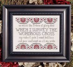 Ship tranquility counted cross stitch pattern by ronnie rowe designs. My Big Toe Designs When I Survey The Wondrous Cross Cross Stitch Pattern 123stitch