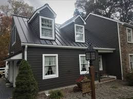 Rich Espresso Cedarmill Hardie Planks And Dark Bronze Standing Seam Metal Roof Traditional Exterior Philadelphia By Global Home Improvement Houzz Nz