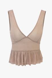 Luxe Lurex Crop Top Light Pink Americandreams