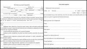 Activități care nu pot fi efectuate în localitatea de domiciliu; Modelul DeclaraÈ›iei Pe Proprie RÄƒspundere Pentru IeÈ™irea Din CasÄƒ Poate Fi CompletatÄƒ È™i Olograf
