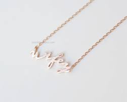 Wifey Necklace In Rose Gold Bride To Be Necklace Fiance Etsy Fiance Necklace Wifey Gift Rose Gold Bride