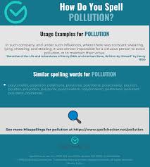 Correct Spelling For Pollution Infographic Spellchecker Net
