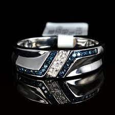 Http Rubies Work 0096 Ruby Rings Mens White 14k Gold Gp Genuine Real Blue Diamond Ring Engagement Wedding Band Trouwringen Herenringen Zilveren Ringen