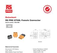 Datasheet RS PRO XT60L Female Connector