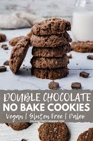 No Bake Double Chocolate Cookies Recipe In 2020 Healthy Chocolate Recipes Paleo Recipes Dessert Gluten Free Recipes Easy Dessert