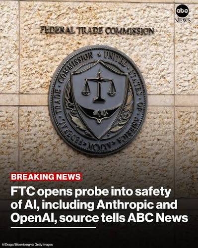 JUST IN: The FTC has opened a broad probe into the safety of AI systems including Anthropic and OpenAI, a source familiar with the investigations confirmed to ABC News on Wednesday. 