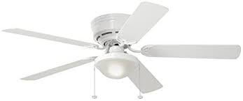 Harbor Breeze Armitage 52 In White Flush Mount Indoor Residential Ceiling Fan With Light Kit Amazon Com