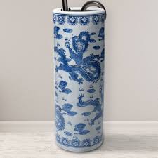 Chinese style blue white floral pattern ceramic umbrella stand stick holder 18. Bungalow Rose Diane Marie Umbrella Stand Wayfair