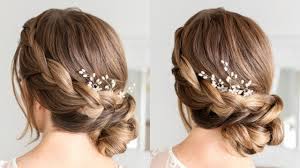 If you are looking for some great braided bun hairstyles pictures, here is a gallery of this and there are many styles of bun, just like braided bun, loose bun, side bun, messy bun etc. French Braid Side Bun Missy Sue Youtube
