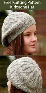 Free Knitting Pattern For Kirkstone Beret Cabled Hat In Dk Yarn Knitting Patterns Free Hats Beret Knitting Pattern Free Knitting
