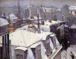 Gustave Caillebotte Painting Snow French Paintings Paris Canvas