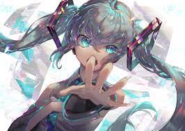 Download 1764x1254 Hatsune Miku Twintails Hand Aqua Hair Vocaloid Screaming Wallpapers Wallpapermaiden Hatsune Miku Miku Hatsune