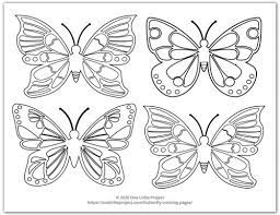 This march i'm walking 10. Butterfly Coloring Pages Free Printable Butterflies One Little Project