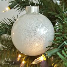 Snow Ornaments From Clear Ornament Balls For Your Christmas Tree Snow Ornaments Diy Christmas Ornaments Easy Diy Christmas Ornaments