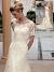 Vintage Lace Overlay Wedding Dress