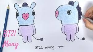 New art tutorials posted 7 days a week so be sure to subscribe and click that bell icon to get notifications. Drawing Bt21 Mang How To Draw Easy Step By Step Drawing Tutorial Bts Youtube