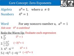 E p rmsa kdgeq rwqiotlh e si rnvf i2n si nt cew bahl7g3ebbjrsa z k1m.k worksheet by kuta software llc 8th grade math id: 10 4 Zero And Negative Exponents Date 2 13 19 Ppt Download