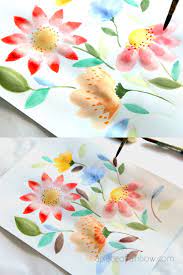 Drop some table salt onto wet watercolor paint after applying it to the paper to make a grainy fabric look. Paint Beautiful Watercolor Flowers In 15 Minutes A Piece Of Rainbow