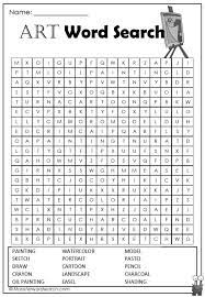 How interested are you in art? 13 Creative Art Word Search Puzzles Kitty Baby Love
