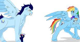 Soarindash, which character & # 39 ; 1993250 Artist Captainloafnugget Backwards Cutie Mark Derpibooru Import Female Fight Male Oc Offspring Parent Rainbow Dash Parent Soarin Parents Soarindash Pony Rainbow Dash Safe Shipping Soarin Soarindash Straight Twibooru