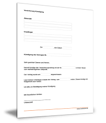 Musterbrief Versicherung Kundigen