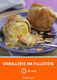 Vanilleeis Im Filloteig Rezept In 2020 Filoteig Rezepte Susse Sauce Vanilleeis