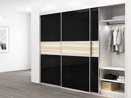 We now upgrade all standard doors to higher specification tracks, wheels and soft close if required. Custom Design Built In Wardrobe Furniture Black Sliding Door