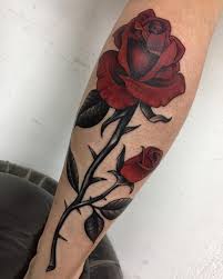 The beautiful flower with thorns seem to suggest that beauty is to be appreciated from a distance. 155 Rose Tattoos Everything You Should Know With Meanings 1000 Tattoo Photo Eddnet