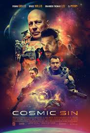 A group of warriors and scientists must fight to protect and save their race when a hostile alien species with the power to infect and take over human hosts sets its sights on a futuristic human society. Cosmic Sin Wikipedia