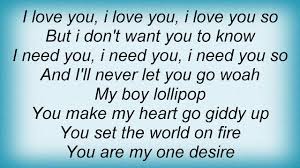 That deep down inside of me. Songtext Shivaree My Boy Lollipop Musikguru