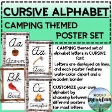 These alphabet posters can feature images and the . Printable Nature Themed Alphabet Cards In Cursive Toys Toys Games Keyforrest Lt