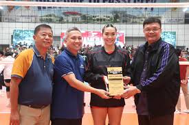 LOOK— Abby Palmares Maraño, a PVL player and Team Captain of the Chery  Tiggo Crossovers, was awarded a Plaque of Appreciation for being an  inspiration to her fellow Passinhons and for bringing